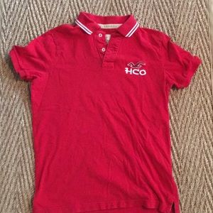 Hollister red polo shirt. Boys Medium